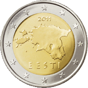 Kartenumriss von Estland (Card outline of Estonia)