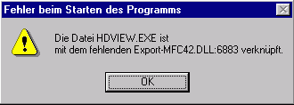 Eine bekannte Fehlermeldung...