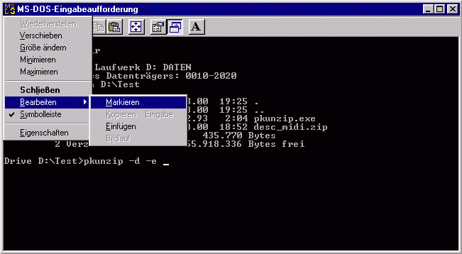 Erster Schritt: etwas Tipp-Arbeit...